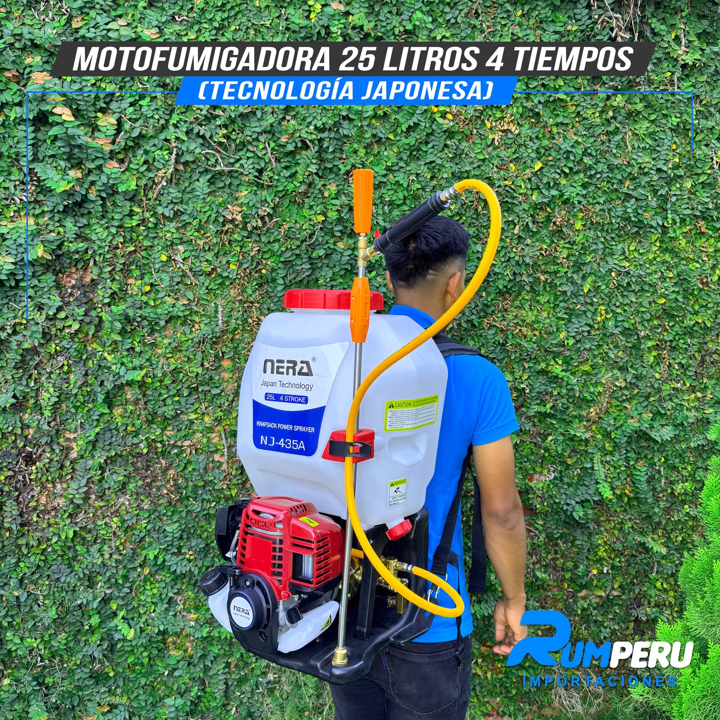 Motofumigadora 25L Tecnología Japonesa 4 Tiempos