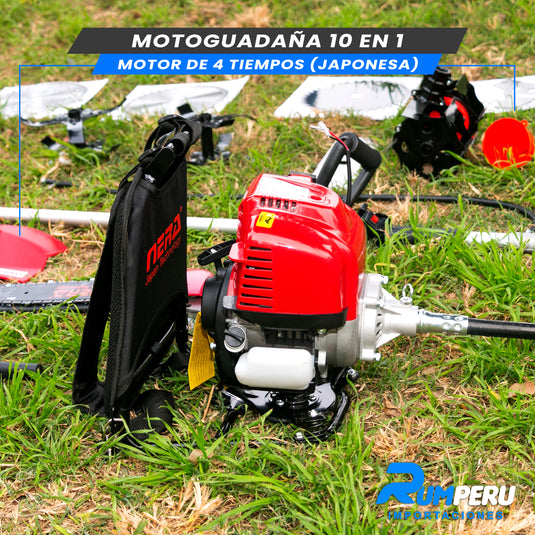 Motoguadaña 10 en 1 (JAPONES CON MOTOR 4 TIEMPOS)