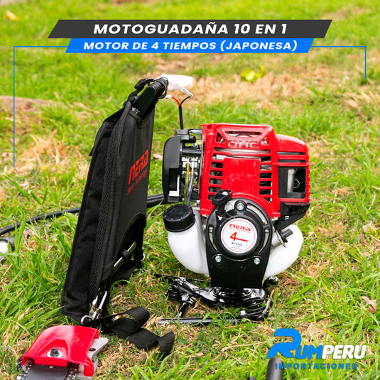 Motoguadaña 10 en 1 (JAPONES CON MOTOR 4 TIEMPOS)