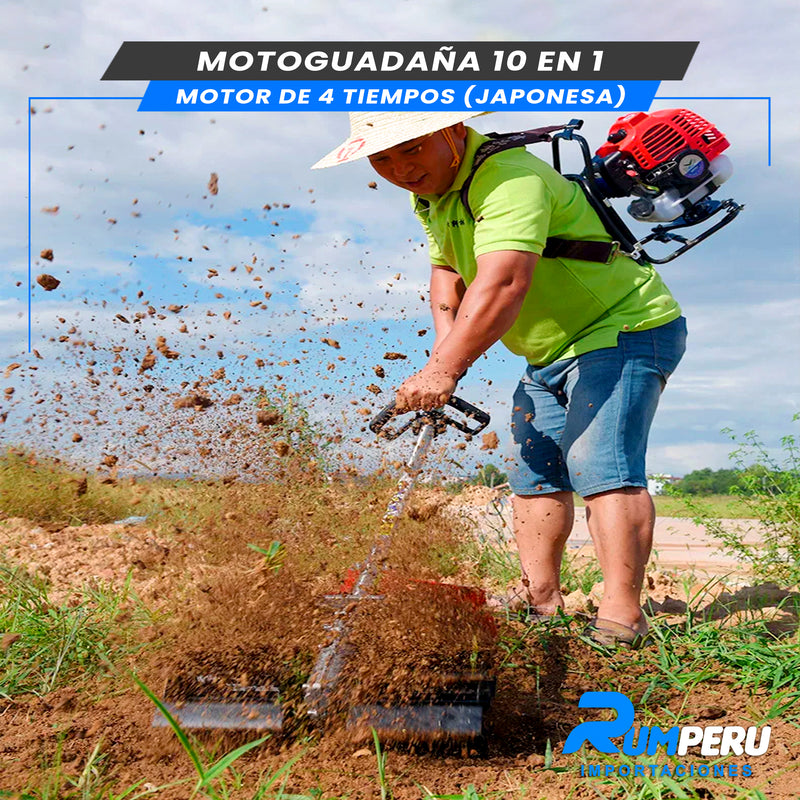 Cargue la imagen en el visor de la galería, Motoguadaña 10 en 1 (JAPONES CON MOTOR 4 TIEMPOS)
