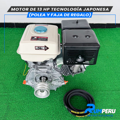 Motor De 13 HP Tecnología Japonesa (Polea y Faja de Regalo)
