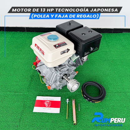 Motor De 13 HP Tecnología Japonesa (Polea y Faja de Regalo)