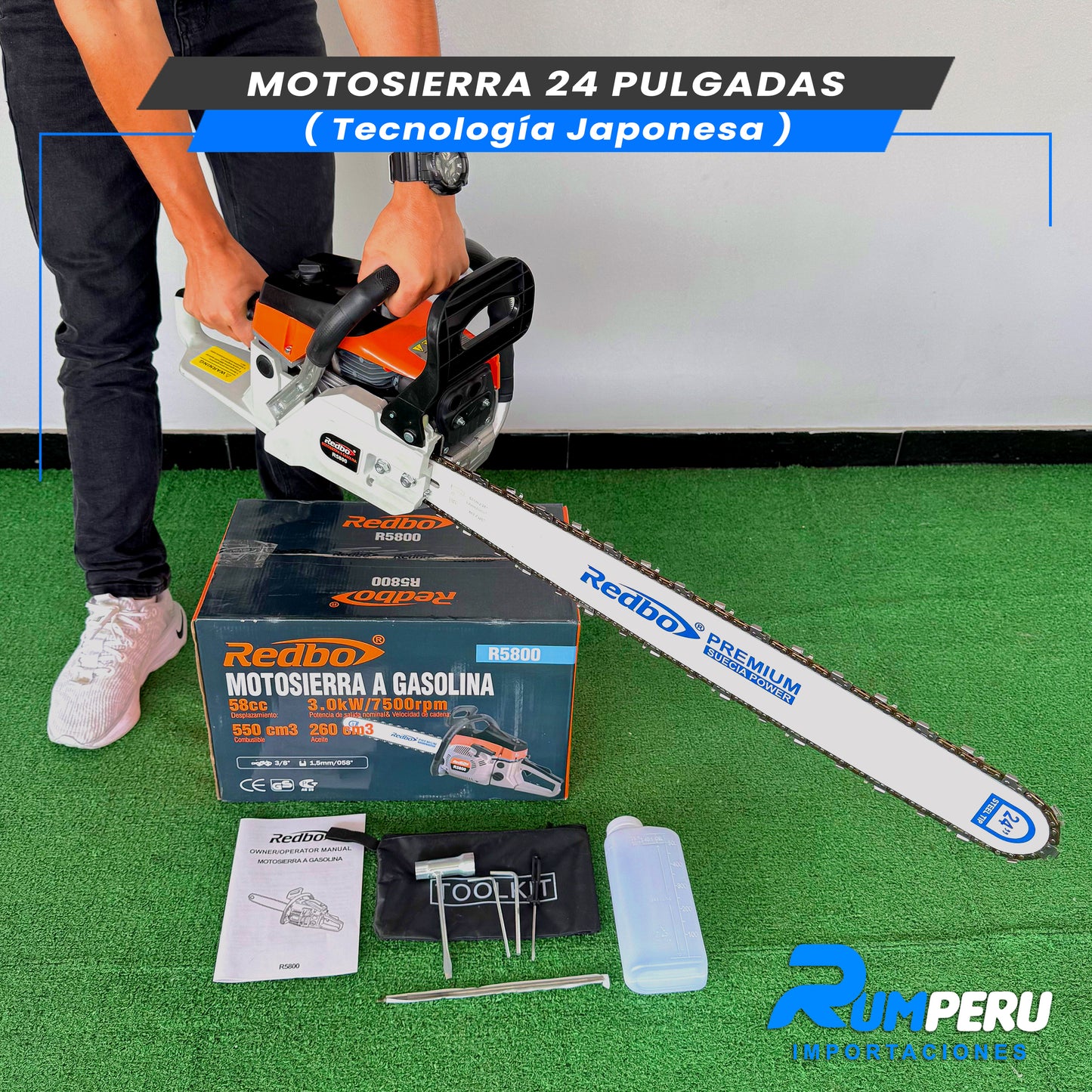 Motosierra de 24 Pulgadas (Tecnología Japonesa)