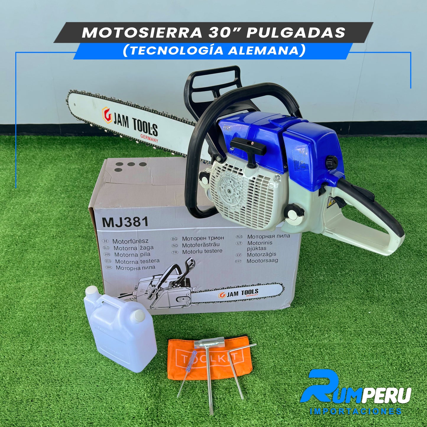 MOTOSIERRA 30 PULGADAS (TECNOLOGÍA ALEMANA)