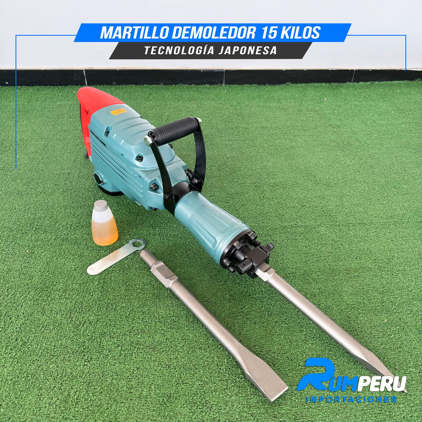 MARTILLO DEMOLEDOR 15 KILO GRAMOS TECNOLOGÍA ALEMANA