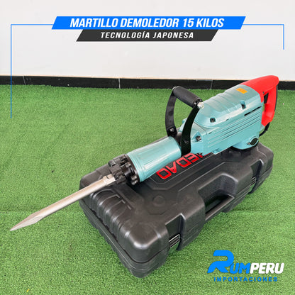 MARTILLO DEMOLEDOR 15 KILO GRAMOS TECNOLOGÍA ALEMANA
