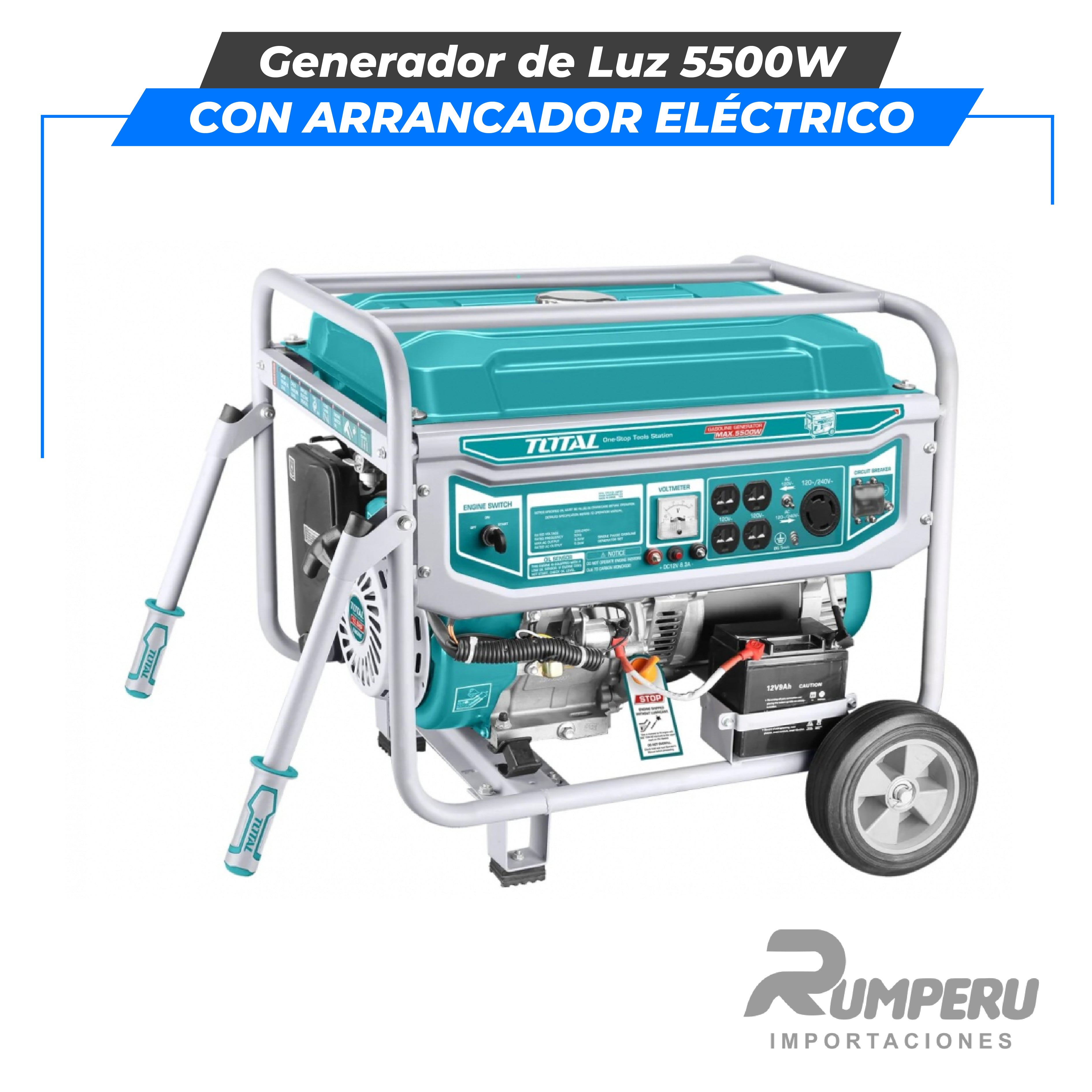 Generador de Luz 5500W (con arrancador eléctrico)