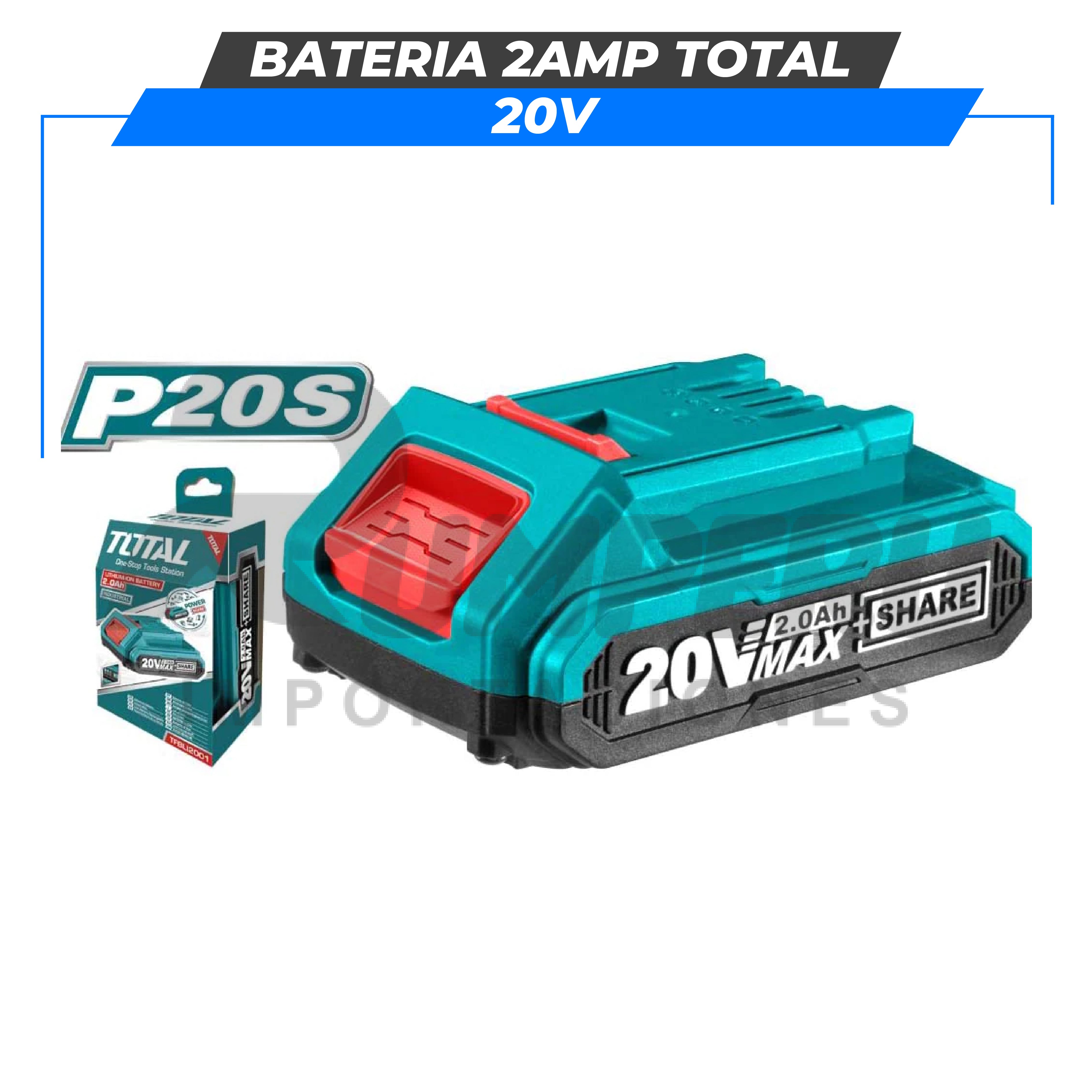 Bateria 20v 2 amp TOTAL