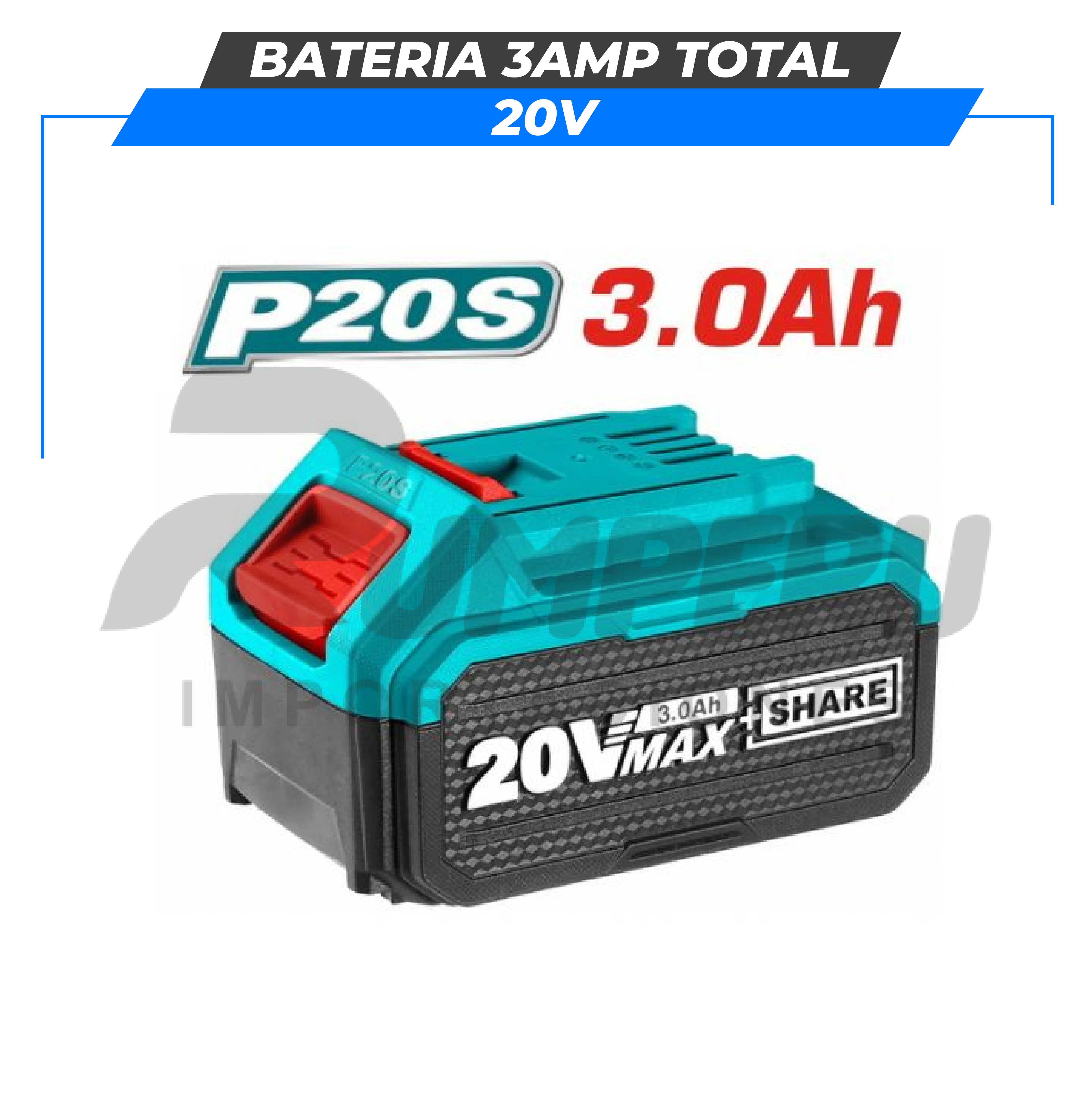 Bateria 20v 3 amp TOTAL