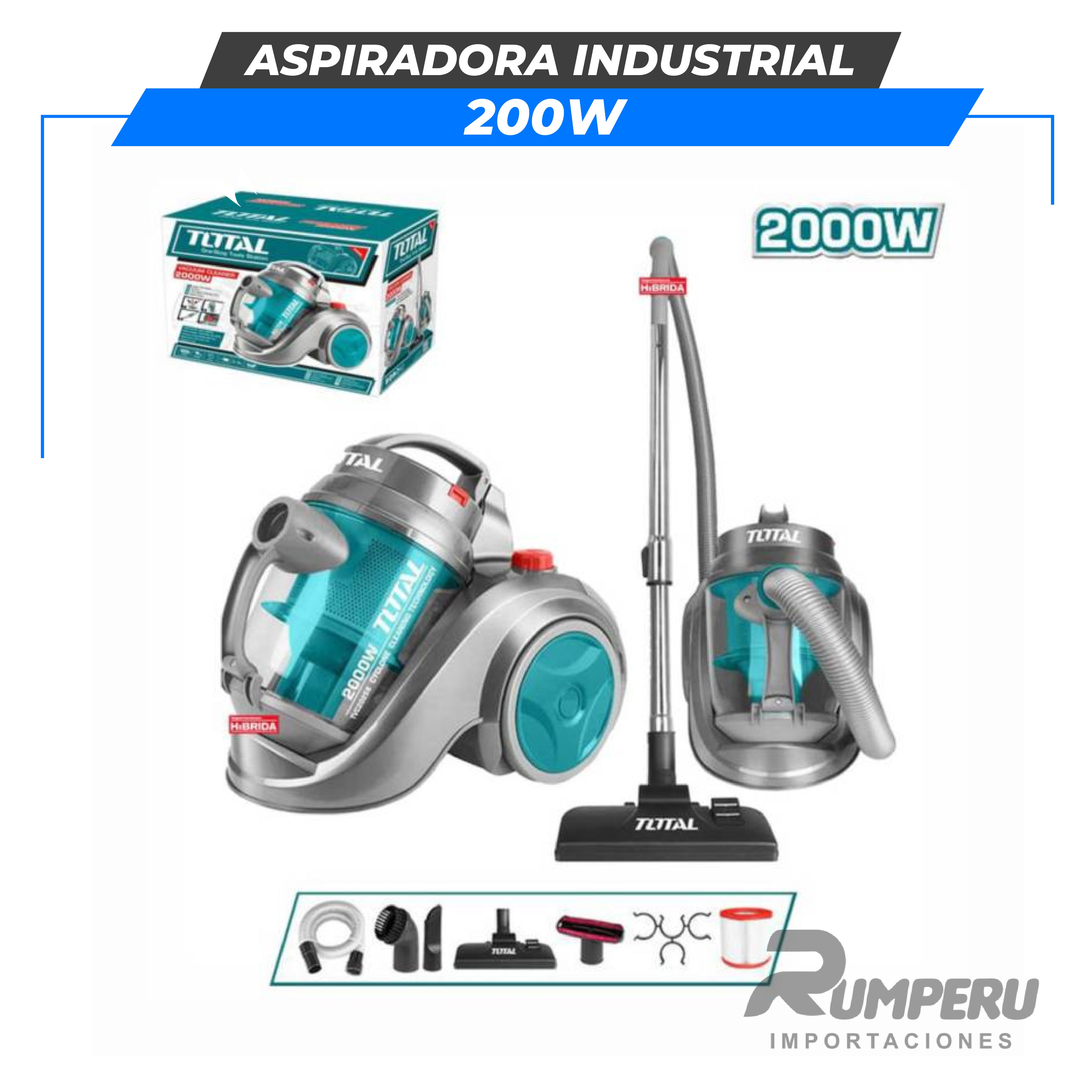 Aspiradora 2000w INDUSTRIAL