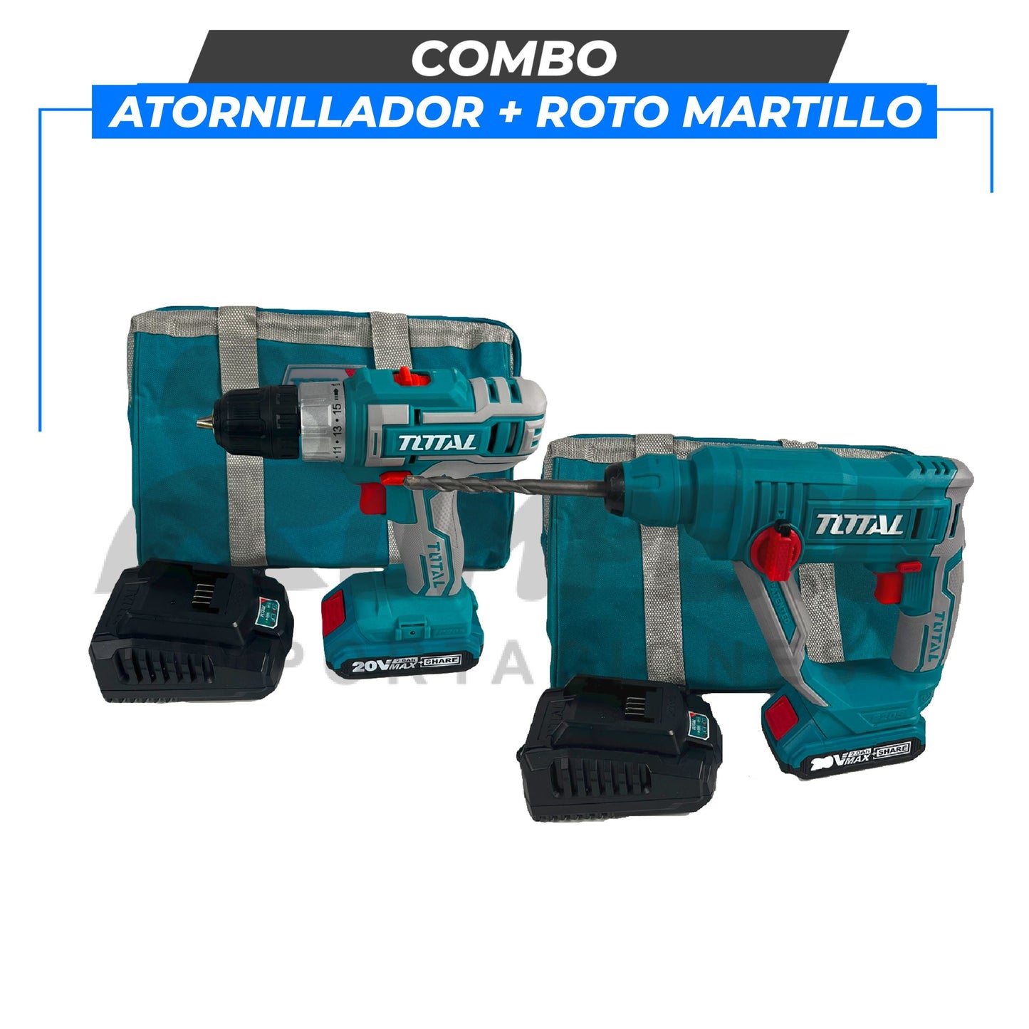 Combo taladro + Rotomartillo