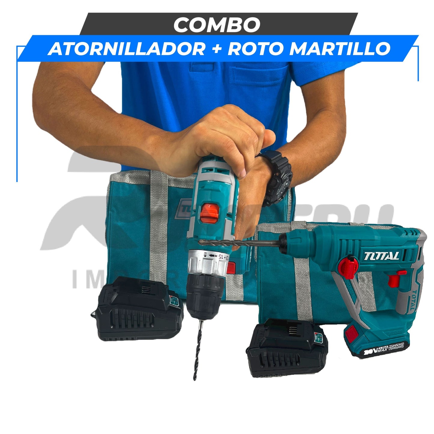 Combo taladro + Rotomartillo