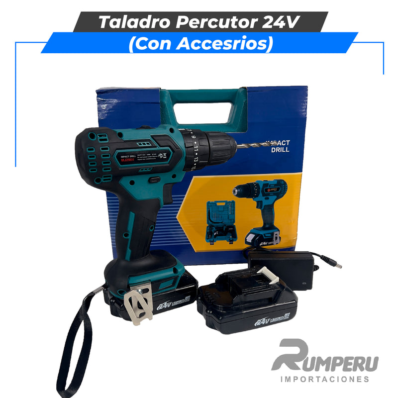 Cargue la imagen en el visor de la galería, Taladro percutor 24V con Accesorios
