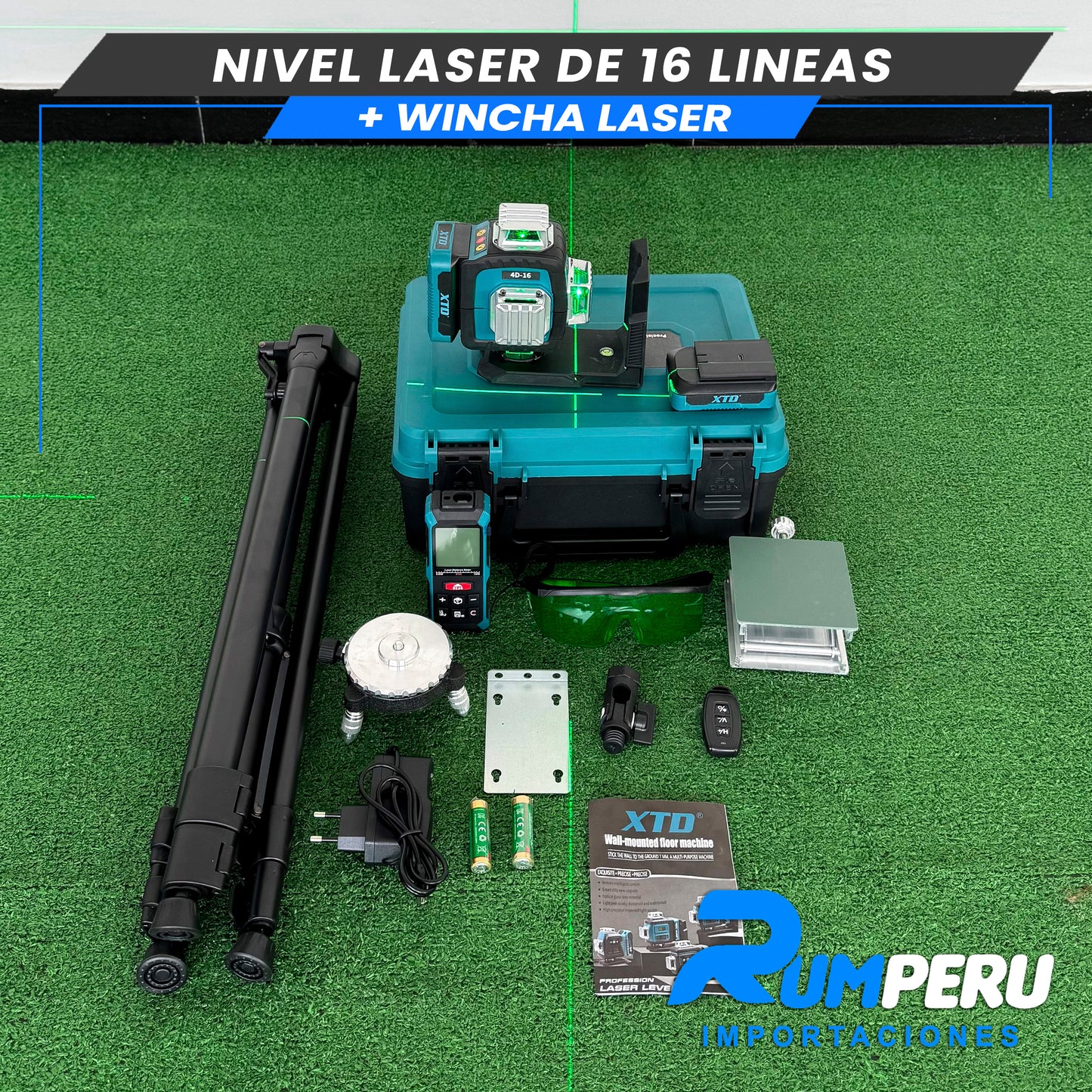 Nivel laser de 16 Líneas + Wincha laser