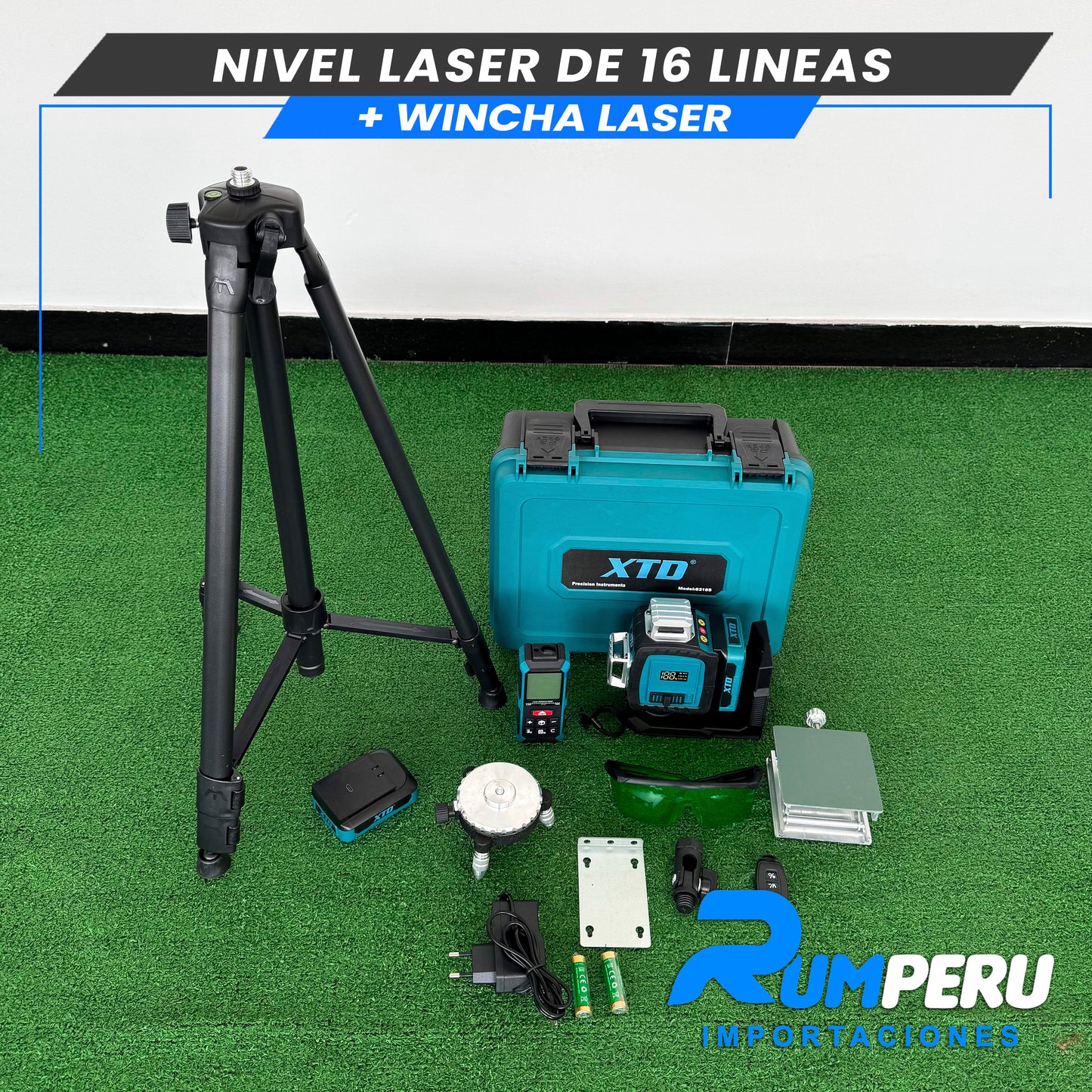 Nivel laser de 16 Líneas + Wincha laser