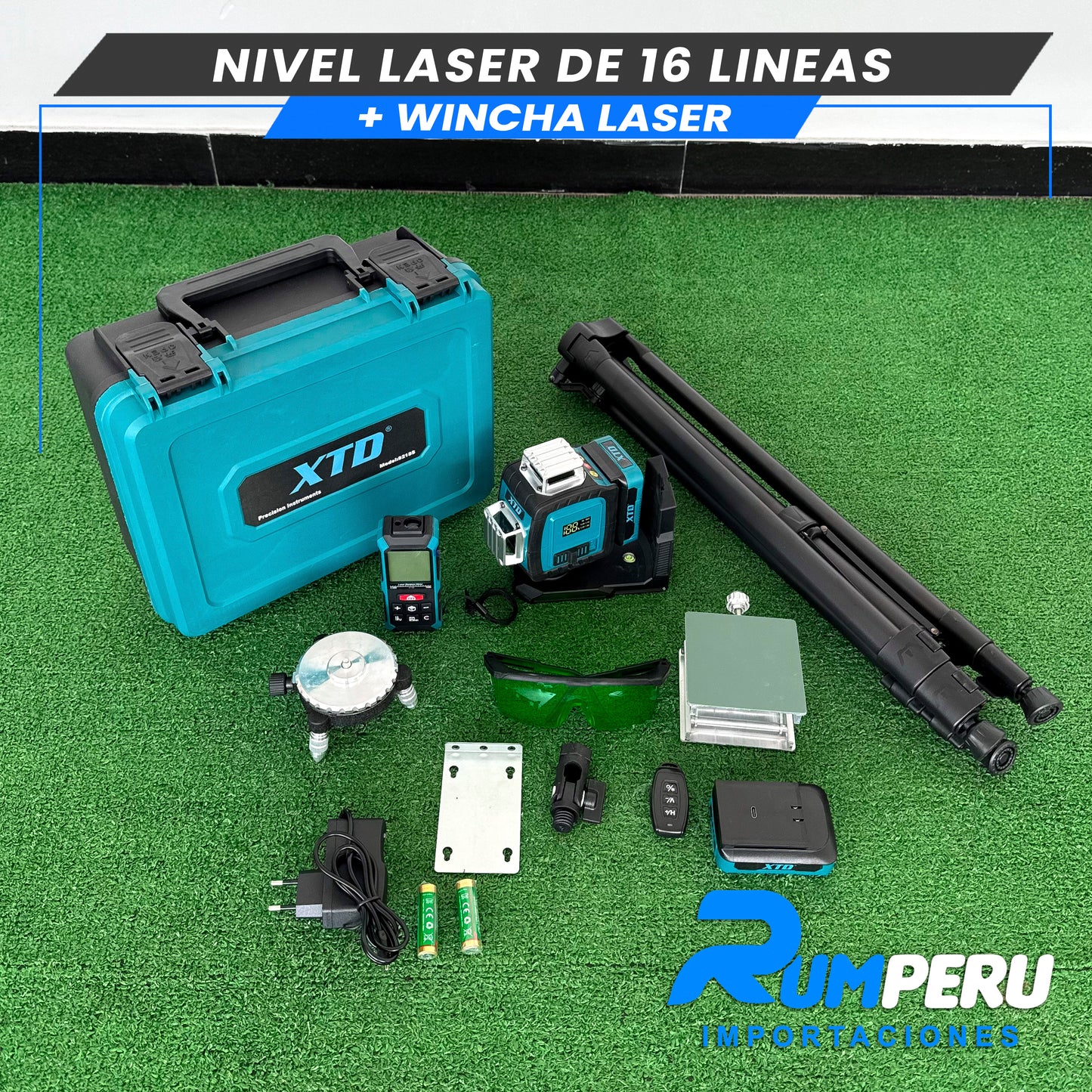 Nivel laser de 16 Líneas + Wincha laser