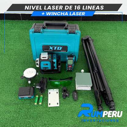 Nivel laser de 16 Líneas + Wincha laser