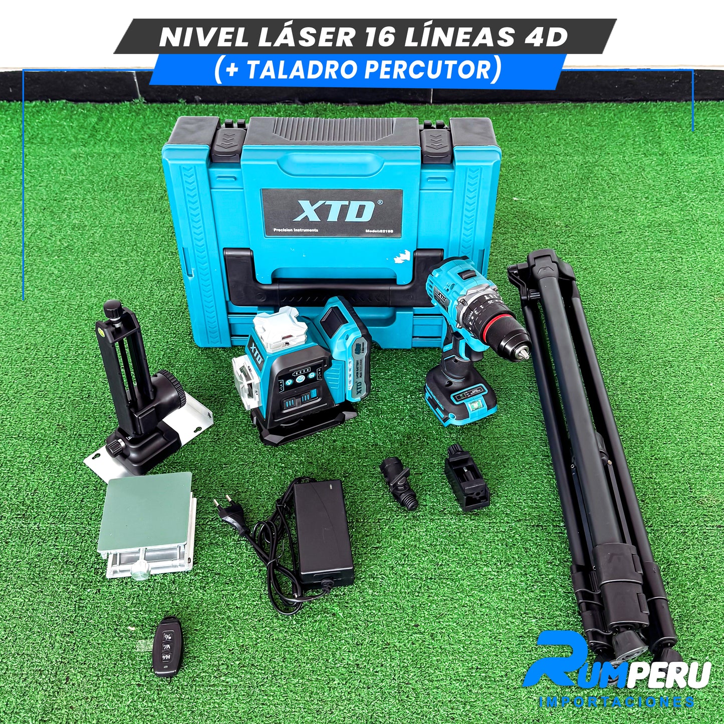 Nivel laser 16 líneas 4D (+Taladro Percutor )
