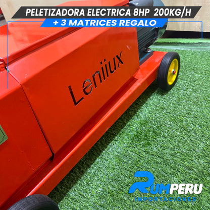 Peletizadoro con Motor Eléctrico  8HP 200KG ( 3 MATRICES DE REGALO)