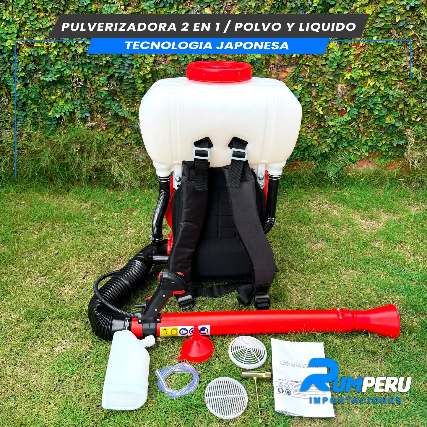 PULVERIZADORA 2 EN 1 /POLVO Y LIQUIDO TECNOLOGÍA JAPONESA