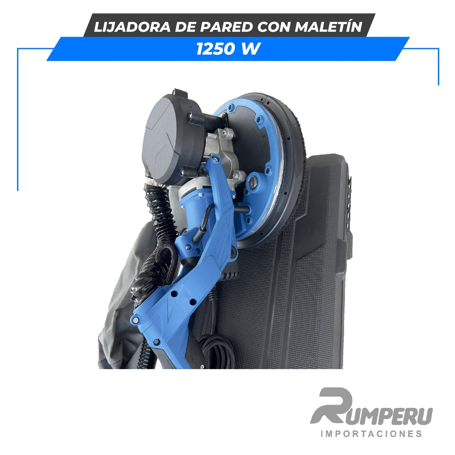 Lijadora de Pared Industrial con Maletín 1250W