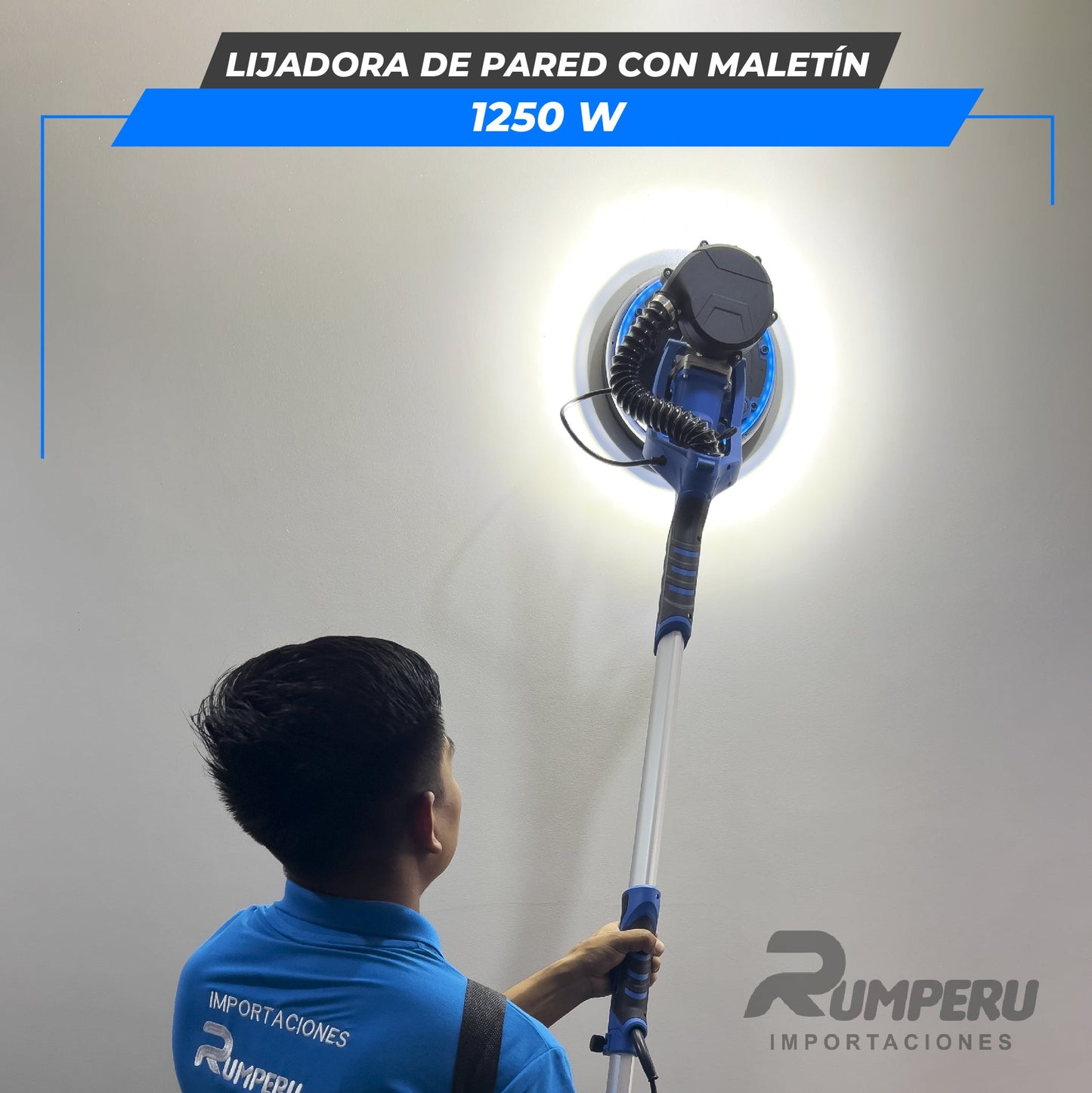 Lijadora de Pared Industrial con Maletín 1250W