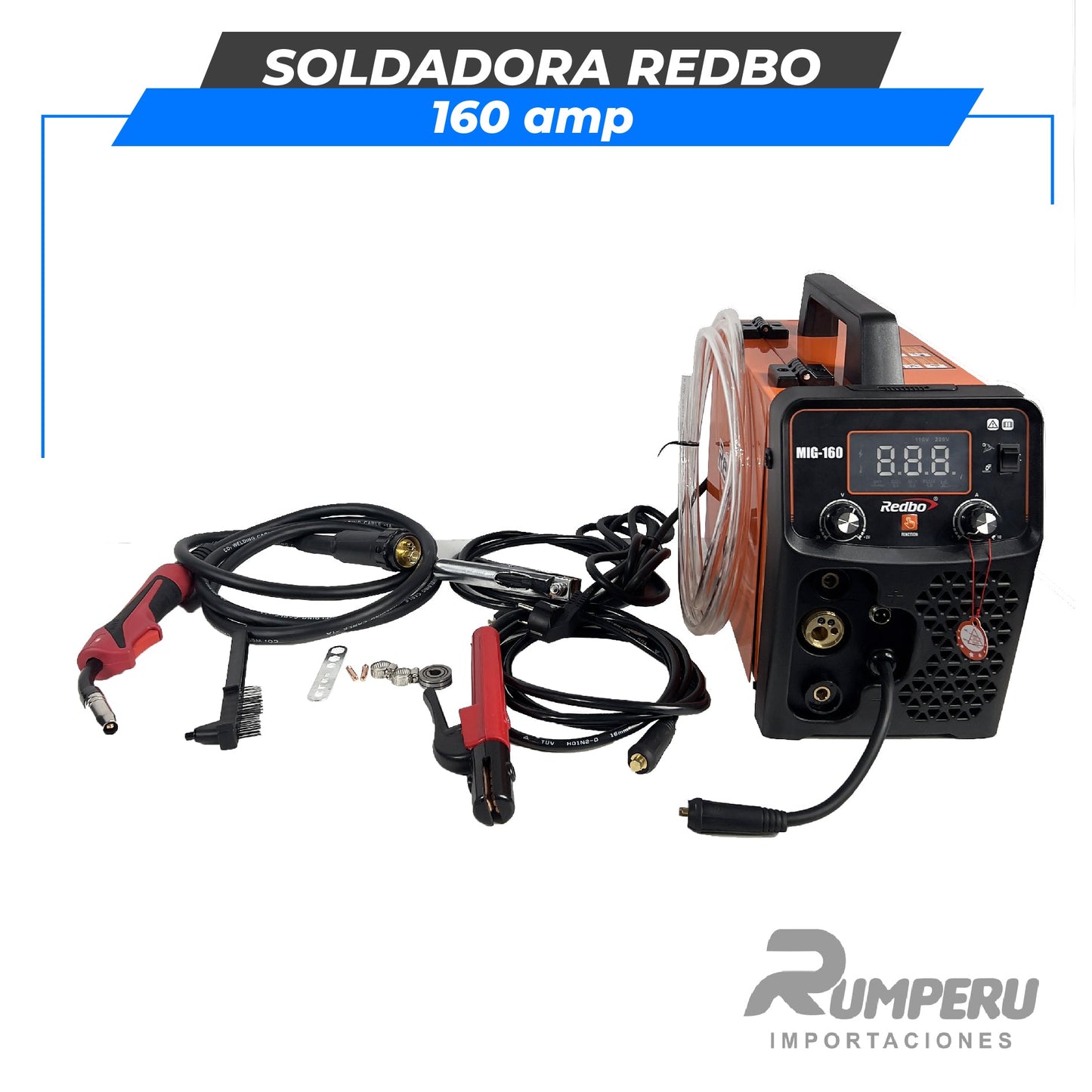 Soldadora Redbo 160 Amperios - Función MIG / TIG-LIFT / MMA