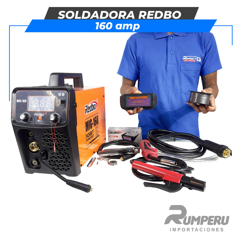 Cargue la imagen en el visor de la galería, Soldadora Redbo 160 Amperios - Función MIG / TIG-LIFT / MMA
