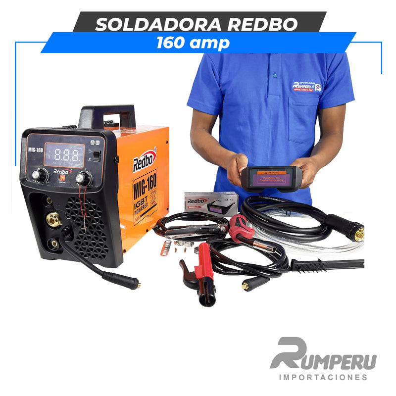 Cargue la imagen en el visor de la galería, Soldadora Redbo 160 Amperios - Función MIG / TIG-LIFT / MMA
