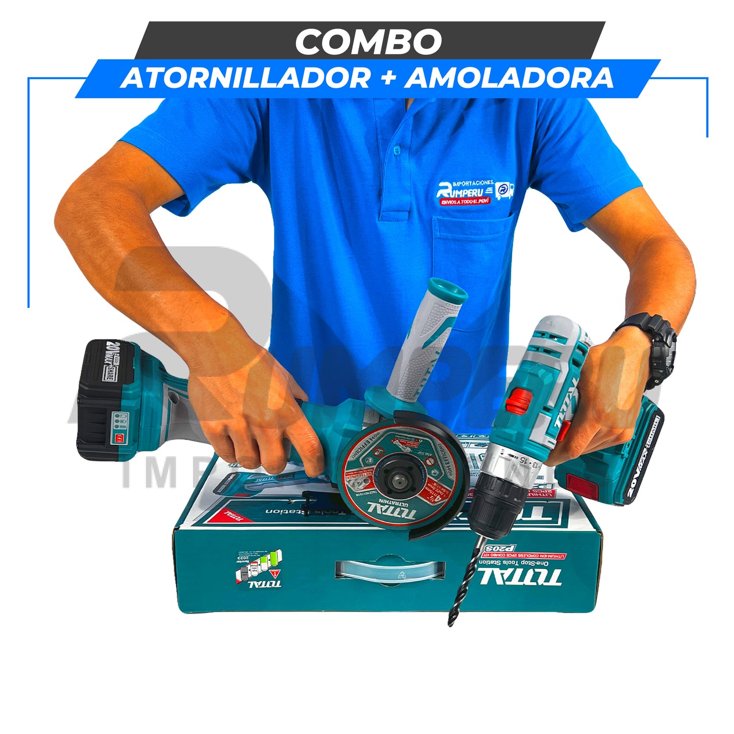 Combo Atornillador + Taladro 20V Total
