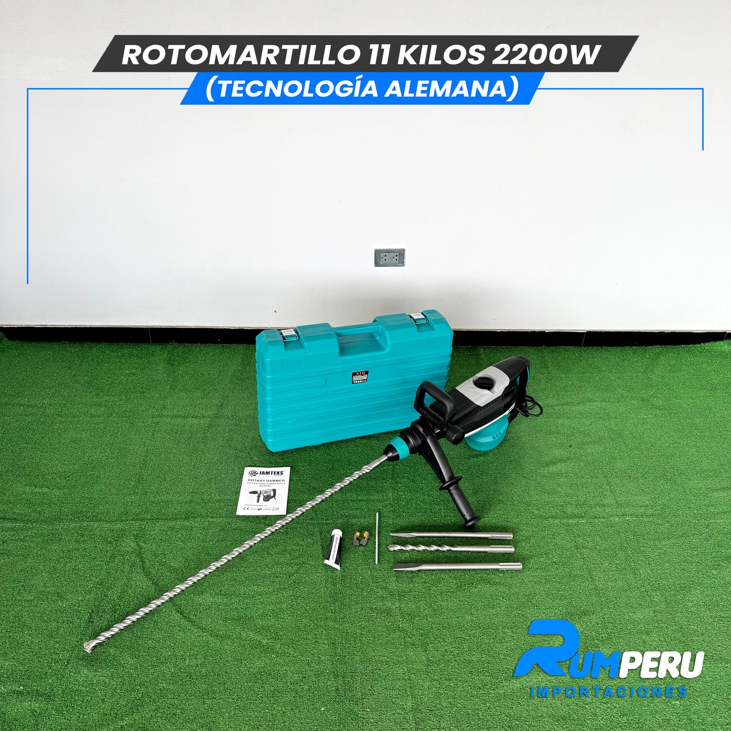 🔨💪 Rotomartillo 11 Kilos – 2200W (Tecnología Alemana)