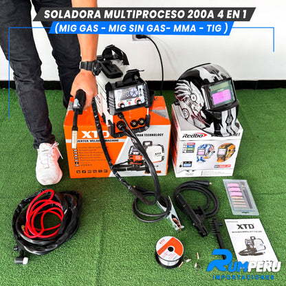Soldadora Multiproceso 4 en 1 ( MIG/ SIN GAS - MIG/GAS - MMA - TIG)