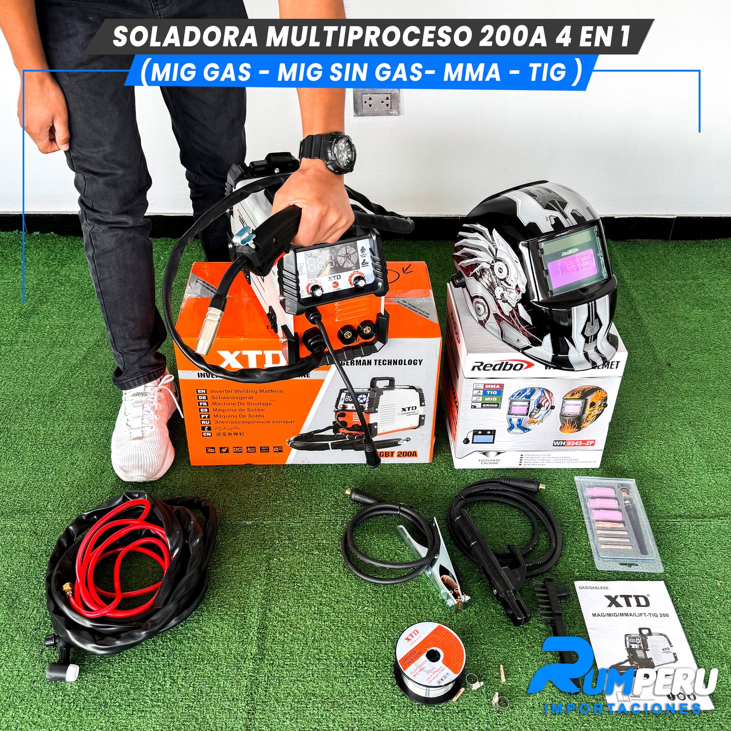 Soldadora Multiproceso 4 en 1 ( MIG/ SIN GAS - MIG/GAS - MMA - TIG)