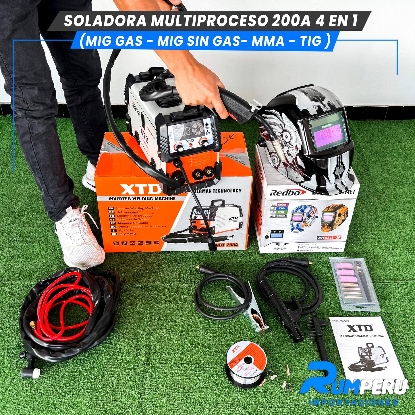 Soldadora Multiproceso 4 en 1 ( MIG/ SIN GAS - MIG/GAS - MMA - TIG)