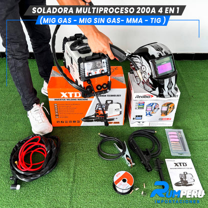 Soldadora Multiproceso 4 en 1 ( MIG/ SIN GAS - MIG/GAS - MMA - TIG)