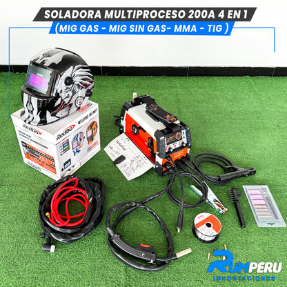 Soldadora Multiproceso 4 en 1 ( MIG/ SIN GAS - MIG/GAS - MMA - TIG)