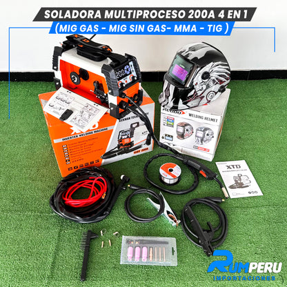 Soldadora Multiproceso 4 en 1 ( MIG/ SIN GAS - MIG/GAS - MMA - TIG)
