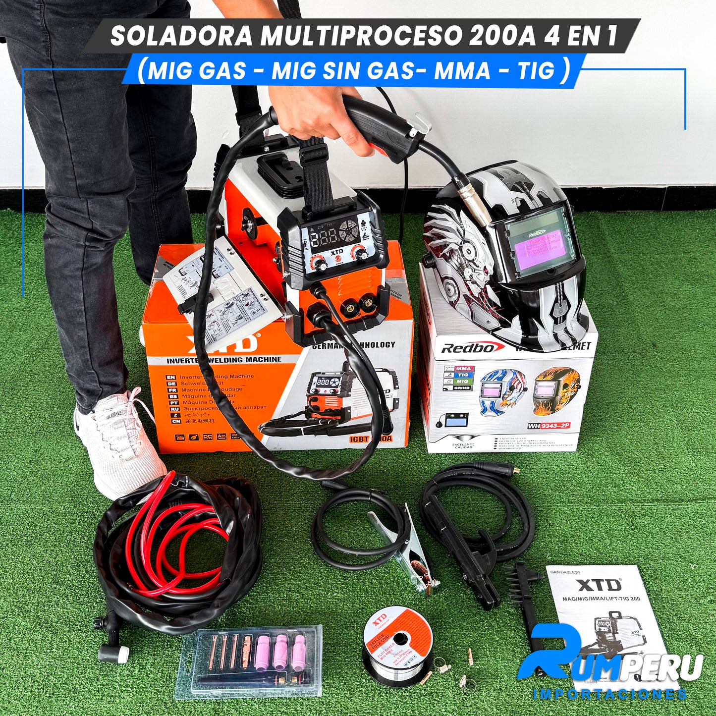 Soldadora Multiproceso 4 en 1 ( MIG/ SIN GAS - MIG/GAS - MMA - TIG)