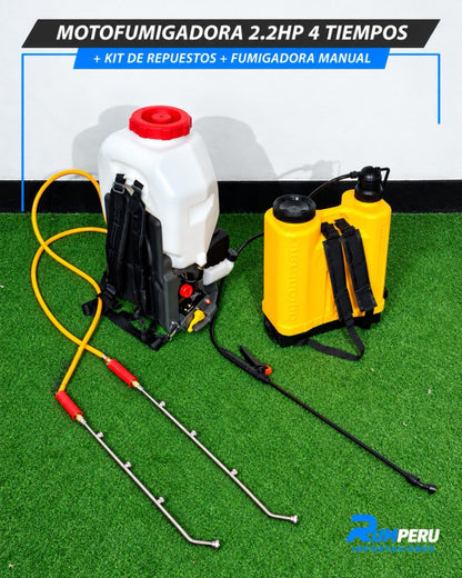 Motofumigadora 2.2HP 4 Tiempos + Kit De Repuestos + Fumigadora manual