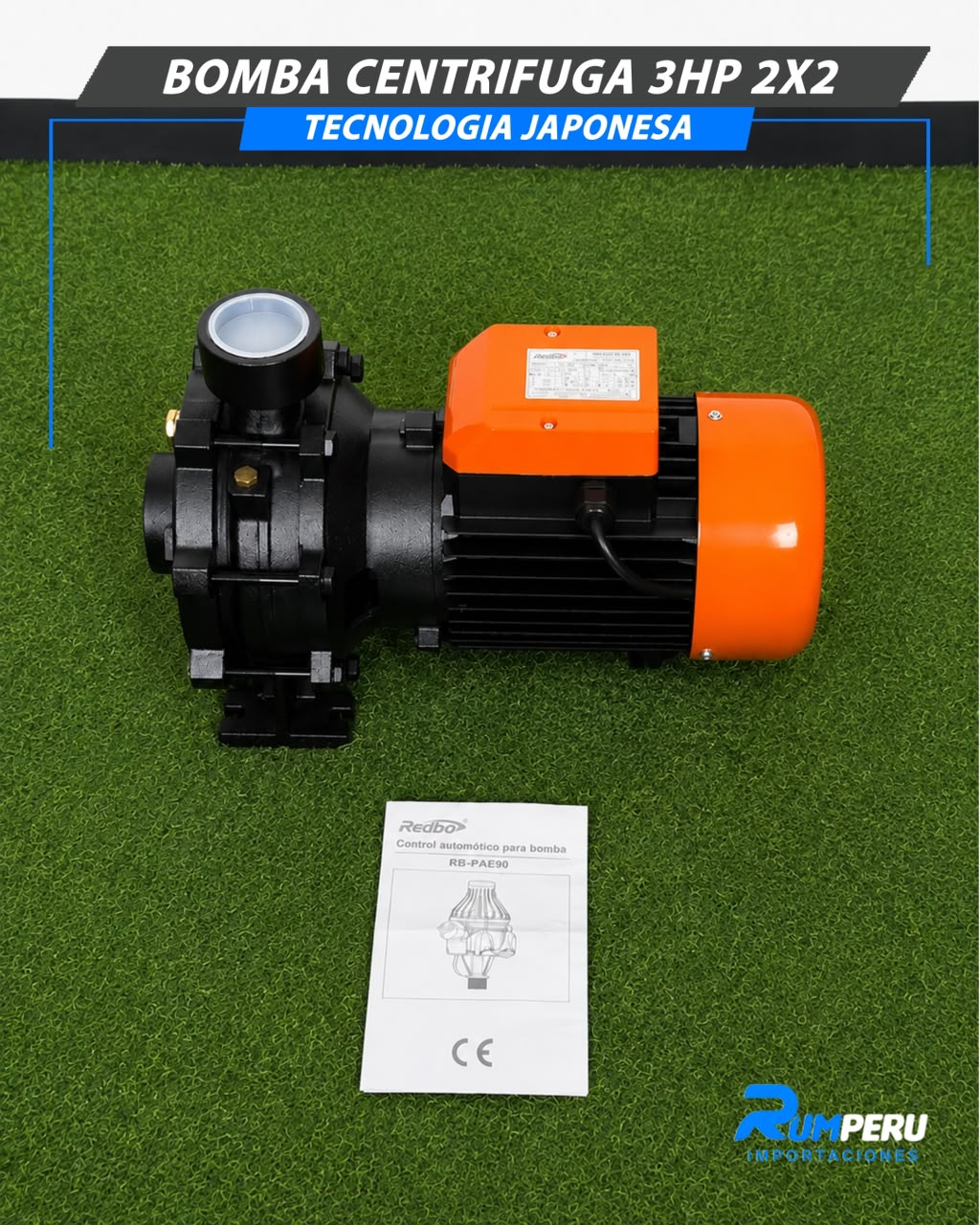 Bomba Centrifugar 3HP 2X2 (Tecnología Japonesa)