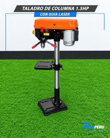 Taladro De Columna 1.5HP Con Guía Laser