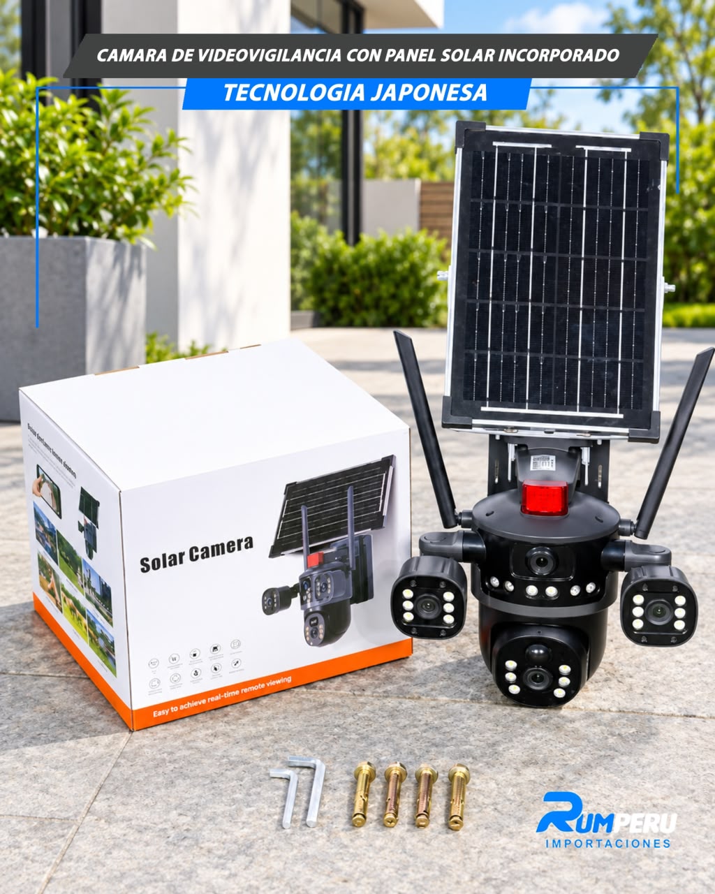 Cámara De Videovigilancia Con Panel Solar Incorporado Tecnología
