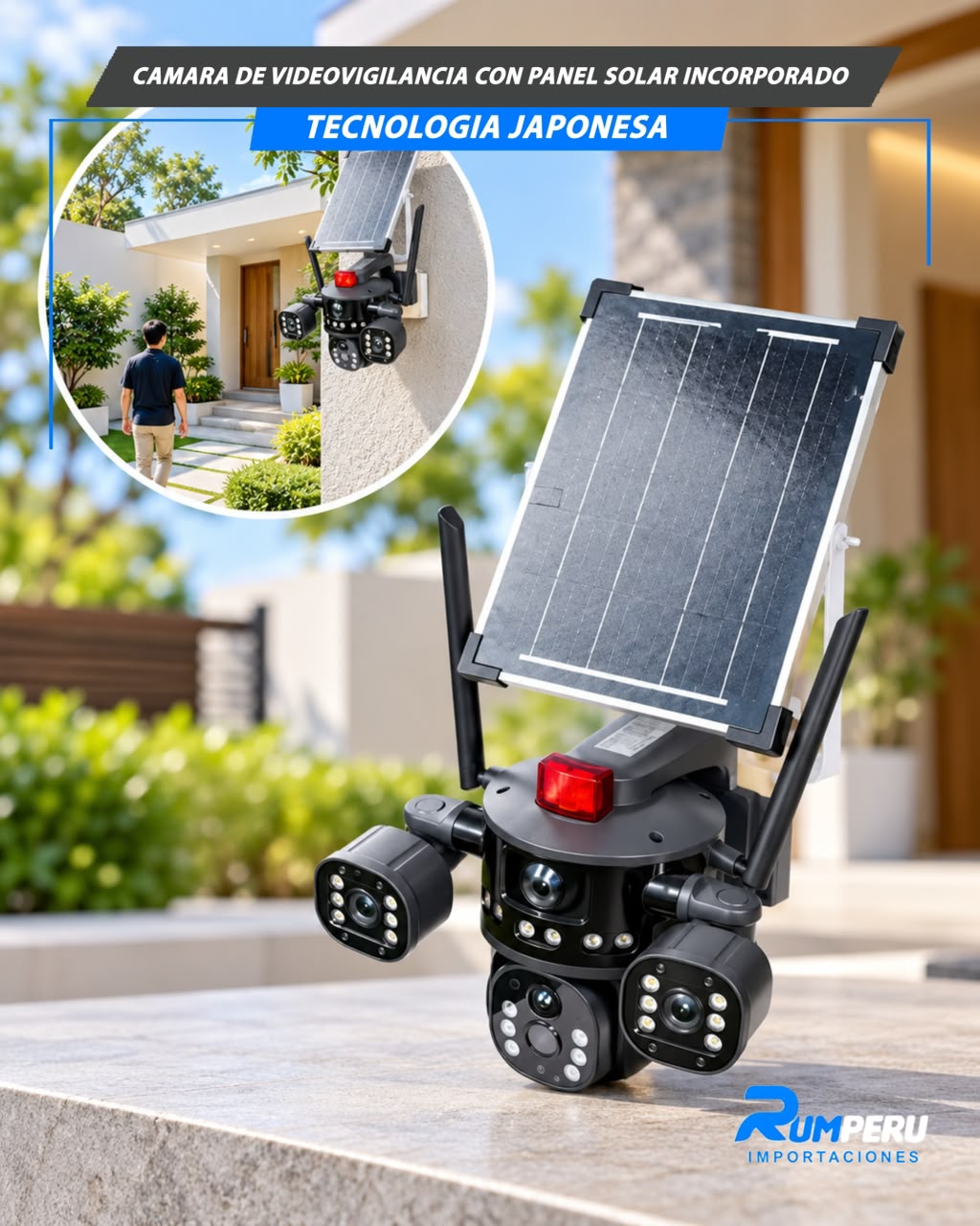 Cámara De Videovigilancia Con Panel Solar Incorporado Tecnología