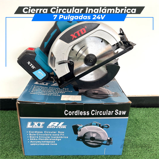 Cierra Circular Inalámbrica 7 Pulgadas 24V