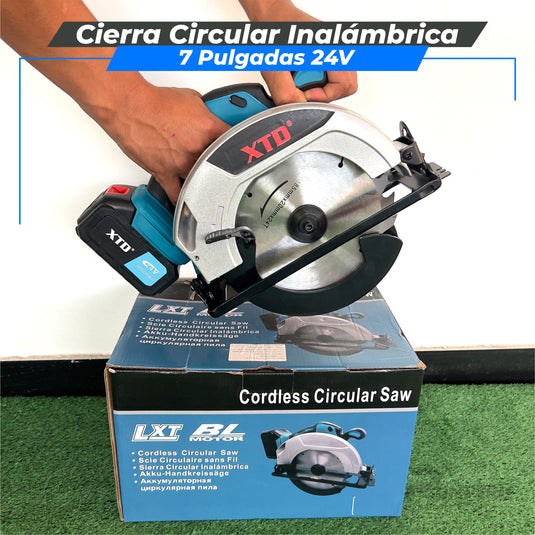 Cierra Circular Inalámbrica 7 Pulgadas 24V