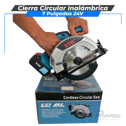 Cierra Circular Inalámbrica 7 Pulgadas 24V