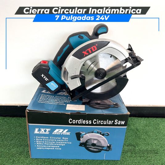 Cierra Circular Inalámbrica 7 Pulgadas 24V