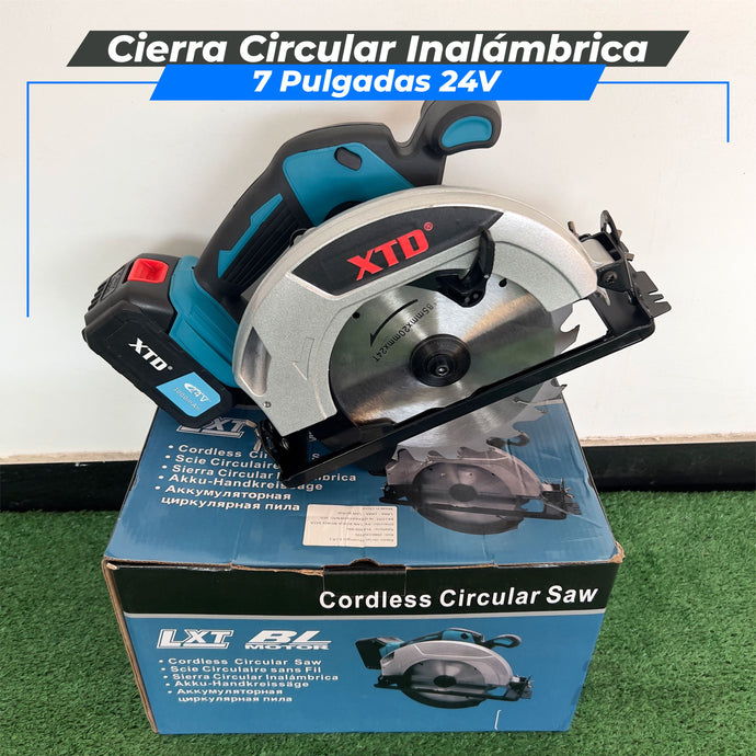 Cierra Circular Inalámbrica 7 Pulgadas 24V