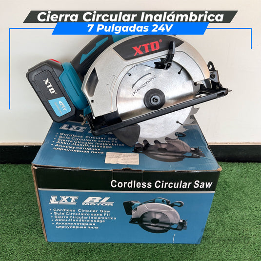 Cierra Circular Inalámbrica 7 Pulgadas 24V