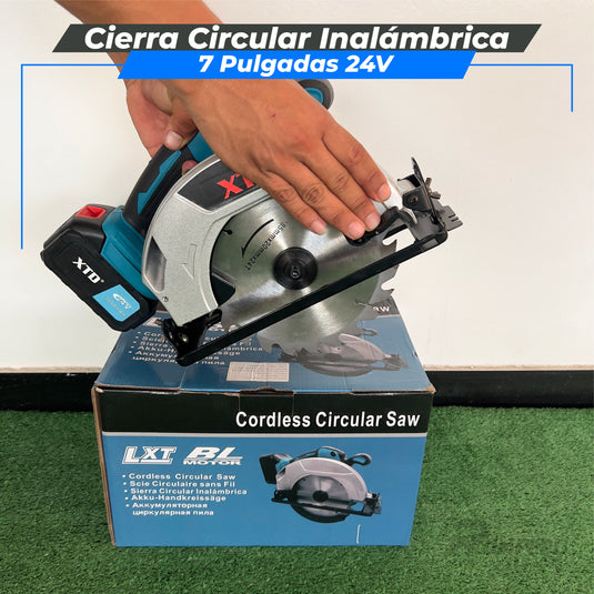 Cierra Circular Inalámbrica 7 Pulgadas 24V